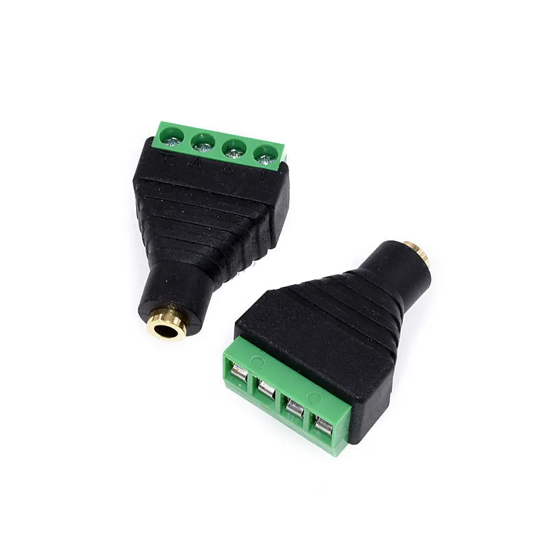 1PCS 3.5 Jack Connector Stereo Adapter 3.5mm Audio Mono Channel Plug To Screw Terminal Audio Mono Channel Plug