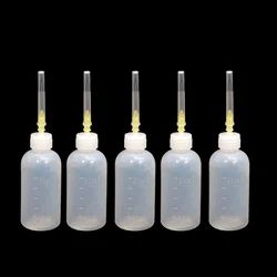50ml Transparent Plastic Needle Bottle Glue Dispenser Clear Liquid Dropper Bottle for Rosin Solder Flux Paste