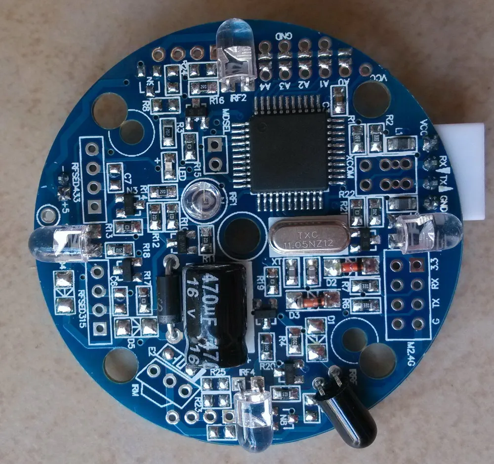 Standard/ independent all-round infrared remote control learning module + USB to TTL (not a single module)