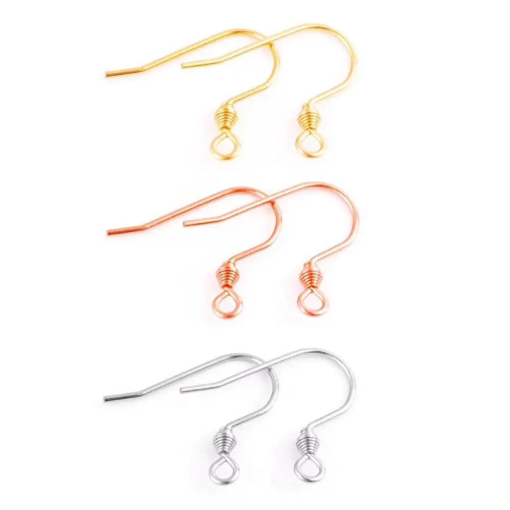 50 pcs DIY Findings Earrings Clasps Hooks Fittings Jewelry Making Accessories Stainless Steel Fish Hook Earring Earwire Jewelry