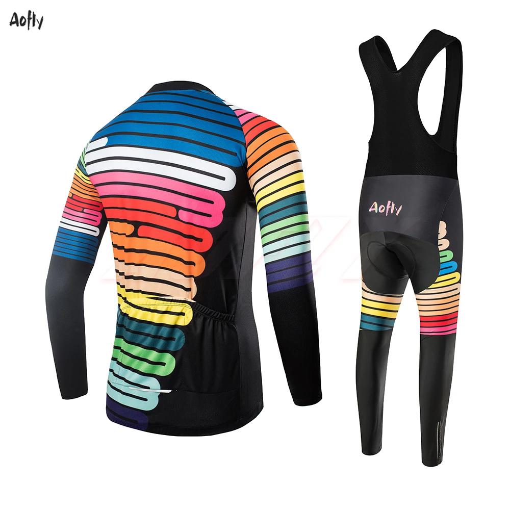 Aofly Cycling Jersey Set Mountain Bike Uniforms autumn Cycling Wear Bicycle Clothing Men's Cycling Clothing MTB Bike Shirts