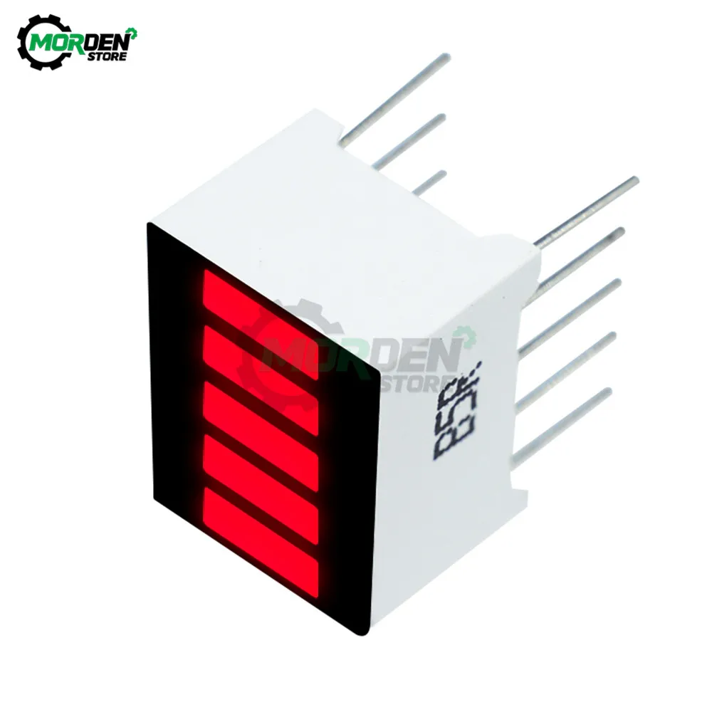 5Pcs/lot 5 Segment Red Color LED Light Lamp 1 Digit Bar LED Display Electronic PCB Board For Arduino