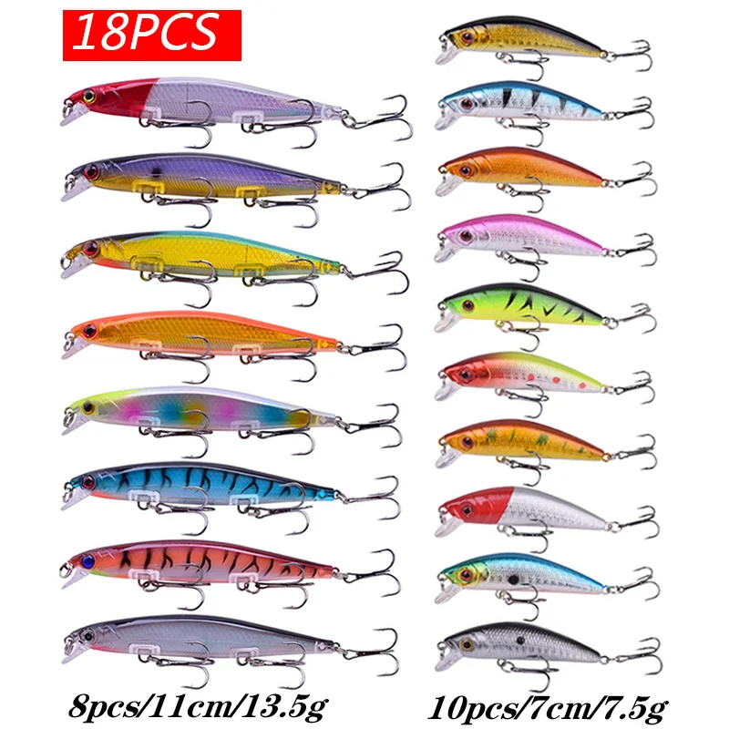 

Proleurre Fishing Lure Set Minnow Sinking Hard Bait Swing Crankbait Crazy Wobblers Tackle Artificial Bionic Crank Lures Kit