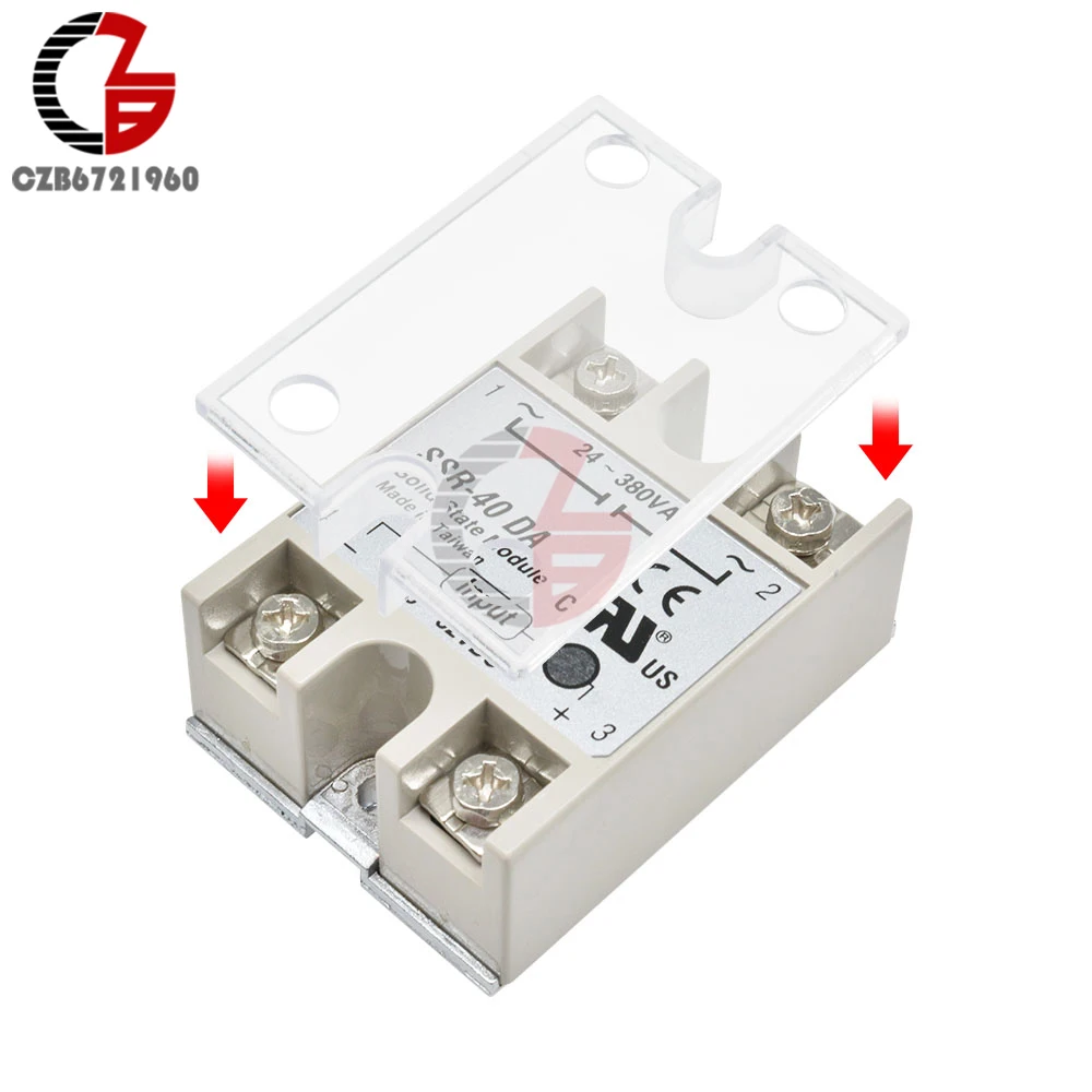 Safety Cover Case for Single Phase Solid State Relay SSR Clear Plastic Cover (solid state relay is not included)