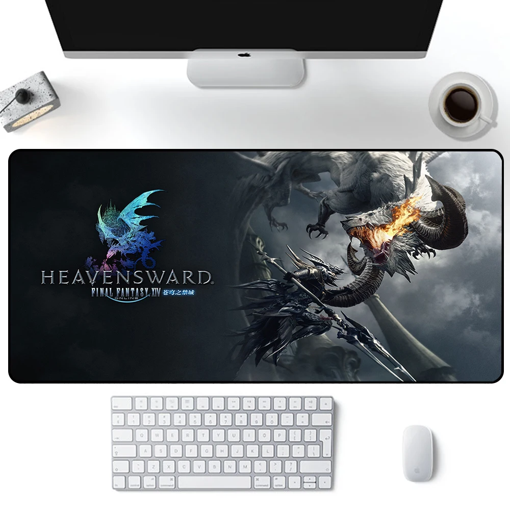 Final Fantasy XIV Online Mouse Pad Large Gaming Mousepad PC Gamer XXL Computer Mouse Mat Keyboard Mat Desk Pad Laptop Mausepad