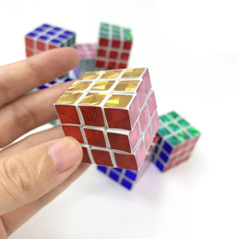 10Pcs Children Smooth Colorful 3X3X3 Cube 3cm Entry-Level Intelligence Cube Decompression Gift Toys