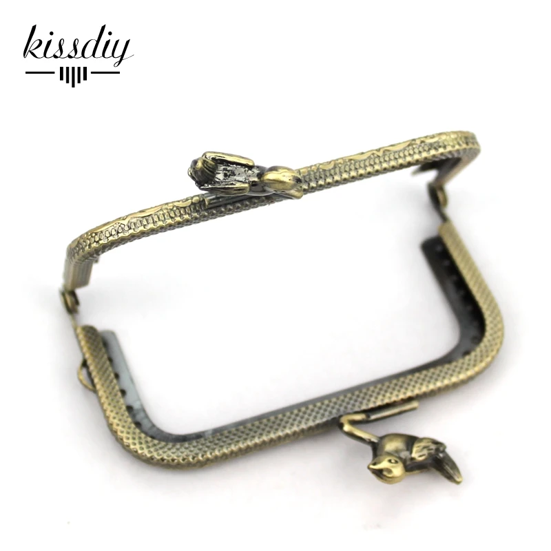 1PCS 26cm Antique Bronze M Shape Embossed Candy Bead Big Metal Purse Frame Bag Kiss Clasp Handle DIY Accessories