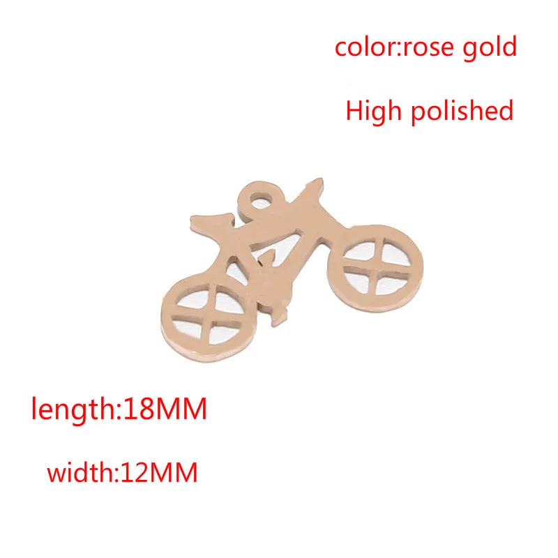 10pcs Stainless Steel Bicycle Connectors Charms Pendant DIY For Bracelet Necklace Anklet Handcrafted Jewelry Making Findings