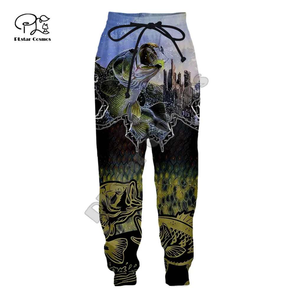 PLstar Cosmos Fishing Marlin Mahi Bass Tuna Fisher Camo Streetwear-pantalones de chándal 3D Print para hombre/mujer, Joggers, pantalones divertidos A6