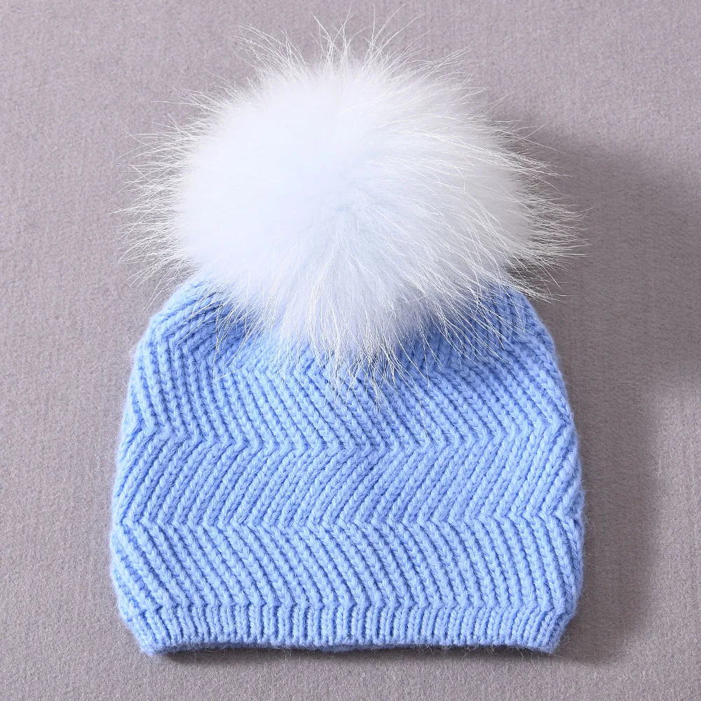 Jxwatcher Winter Warm Baby Beanies Cashmere Ripple Knitted Cute Hat For Girls Boys Casual Solid Color Kids Beanie Hats