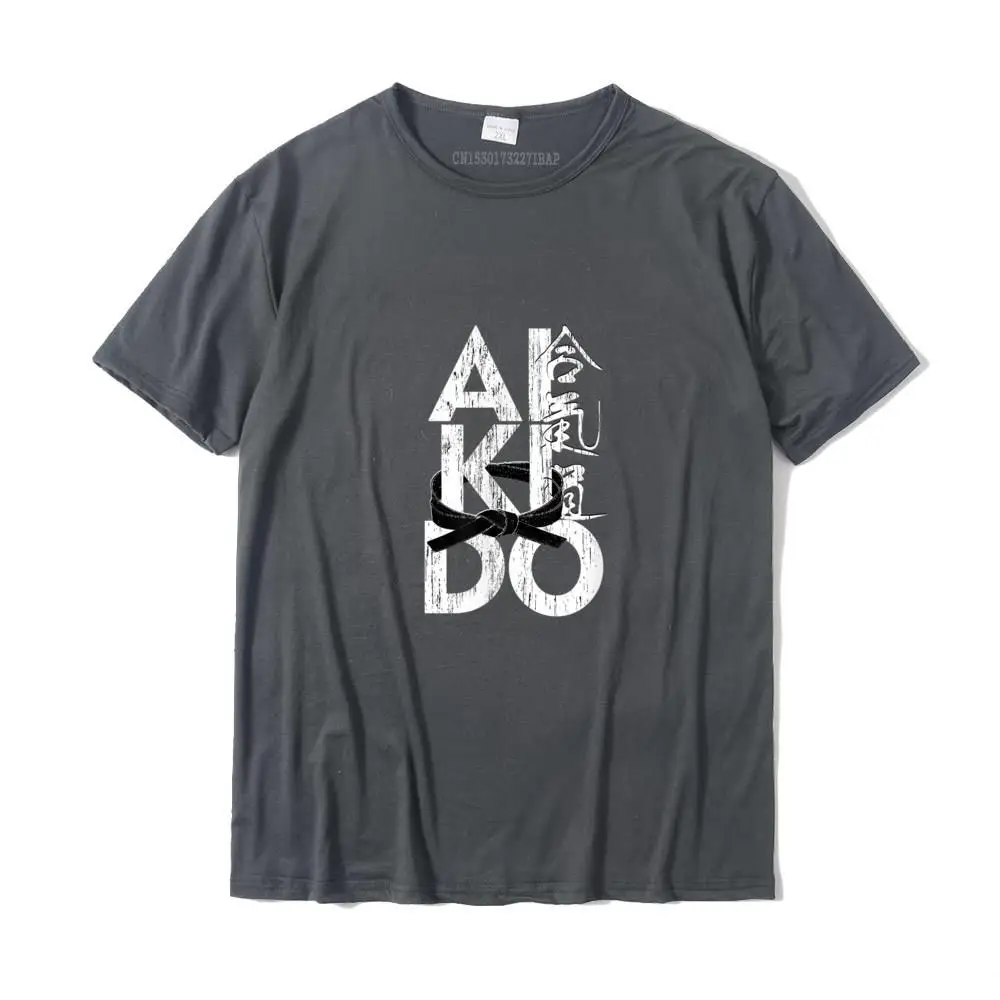 Aikido Black Belt T-Shirt Camisas Hombre Tops Shirts Hip Hop Casual Cotton Men Tshirts Happy New Year Casual