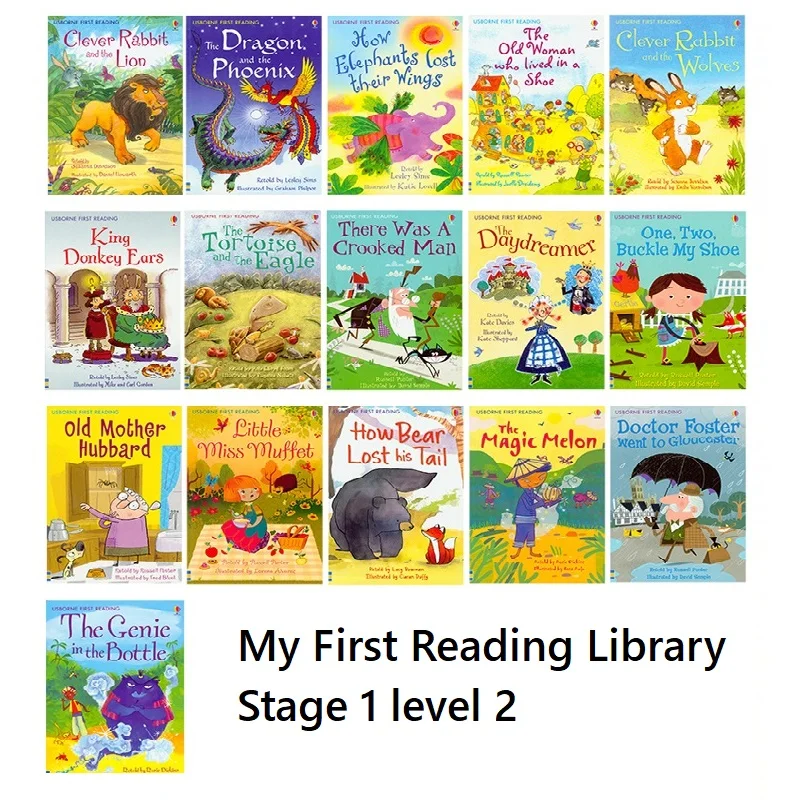 

Usborne My First Reading Library Stage 1 level 2 English Book Child Kids Word Sentence Education Fairy Tale Story Book Age 3-9