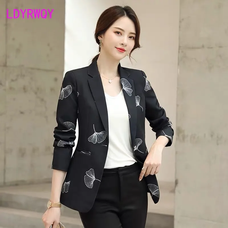 2021 autumn new Korean version of the Slim fashion small man retro British style suit suit single piece jacket female