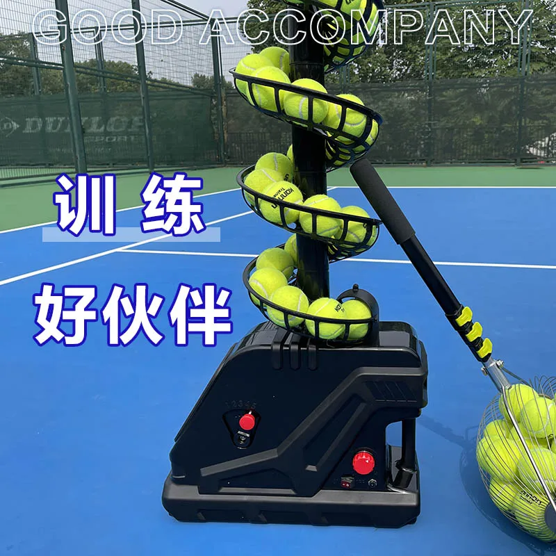 Portable Tennis Serve Machine Small Portable Automatic Throwing Ball Sparring Training Machine Single Teaching Exerciser