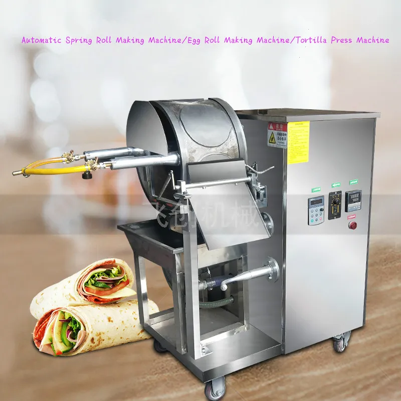 Commercial spring roll skin egg crepe egg skin wrapper making machine rotary wheel making spring roll peel