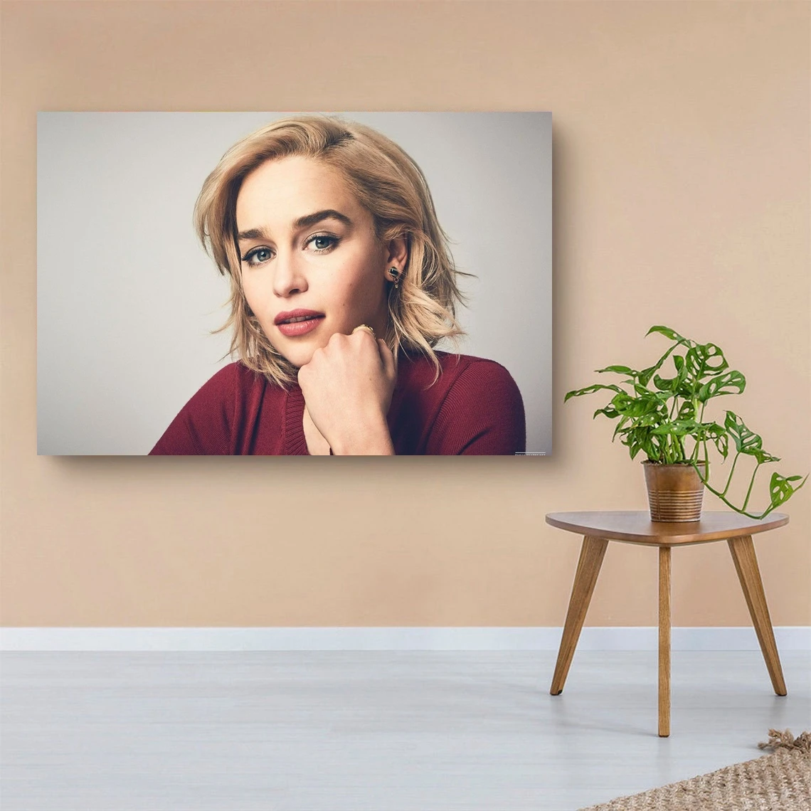 Emilia Clarke Poster Movie Star Actor Art Canvas Poster Print Wall Painting Home Decoration (No Frame)