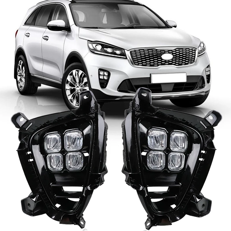 Roavia 2 pièces pour KIA Sorento 2018 2019 2020 voiture DRL feux diurnes LED lumière du jour étanche 12v antibrouillard voiture style lumières