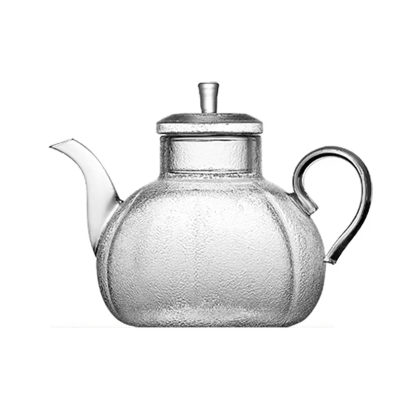 Glass cup 750ML Japanese Hammer stripe High temperature resistant glass teapot Fine grain pot Boiled teapot Melon porch Hold pot