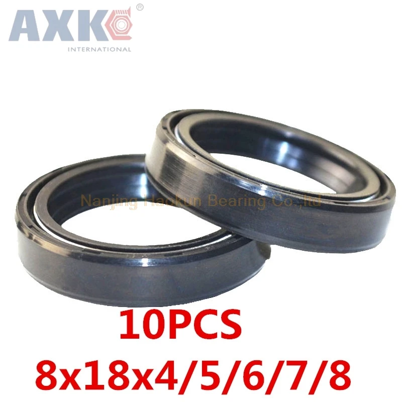 

AXK 10pcs TC 8x18x4 8x18x5 8x18x6 8x18x7 8x18x8 8X18 Skeleton Oil Seals high-quality Seals Radial shaft seals