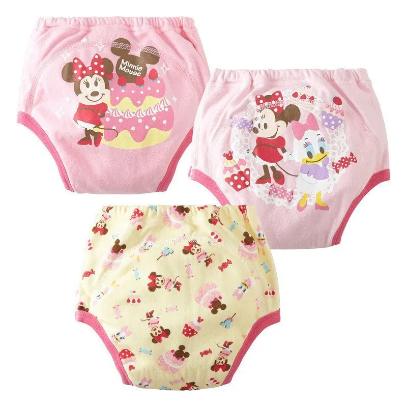 3 Pieces/Batch Disney 1-3 Years Old Children Underwear Newborn Boys and Girls Cotton  Cartoon  Training Pants