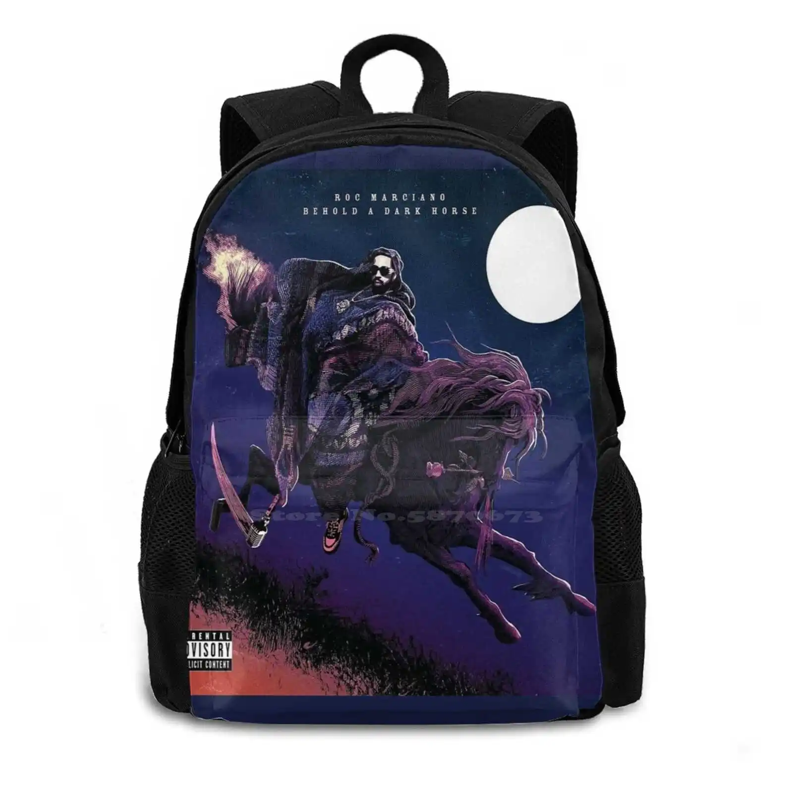 Copy Of Roc-Behold A Dark Horse ( 2018 ) Cover Hot Sale Schoolbag Backpack Fashion Bags Roc Marcberg Behold A Dark Horse