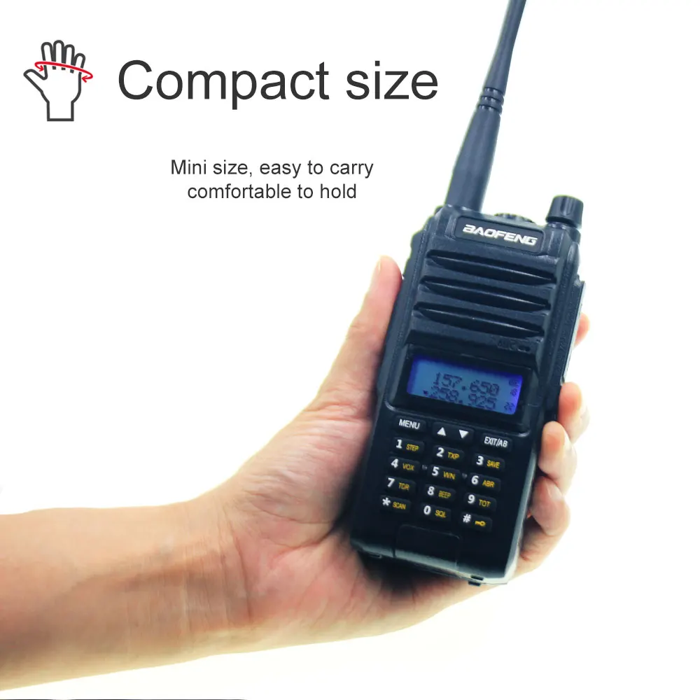 Baofeng-walkie-talkie de piezas, Radio portátil de 2 vías con auricular, transceptor Hf, FM, tribanda, 136-174/200-260/400-520MHz, 2 BF-A58S