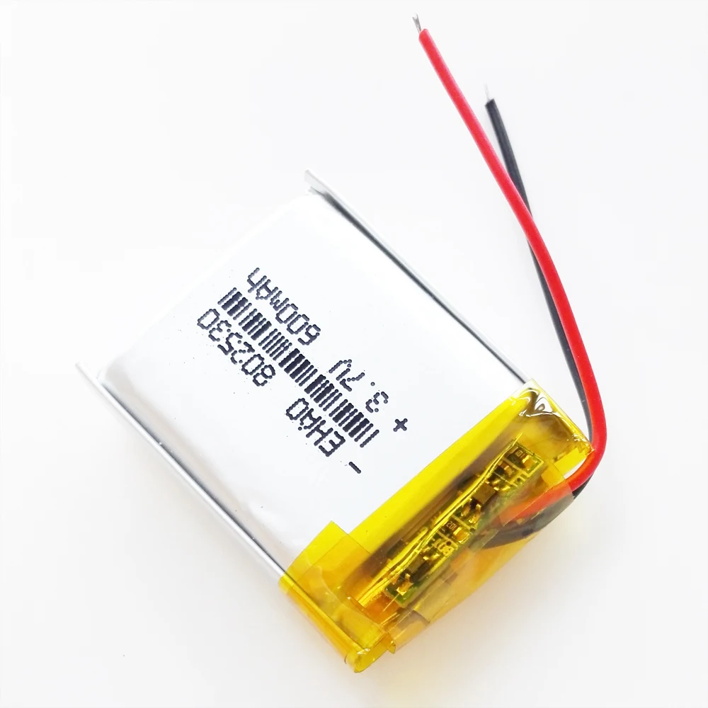 3.7V 600mAh litowo-polimerowa LiPo akumulator 802530 do Mp3 słuchawki PAD DVD ebooka zestaw słuchawkowy Bluetooth rejestrator kamery