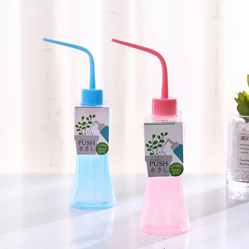 Watering Color Pot 250ml Long Curved Meat Transparent Water Bottle Liquid Container Spray Bottle Kettle Watering 1 Pcs