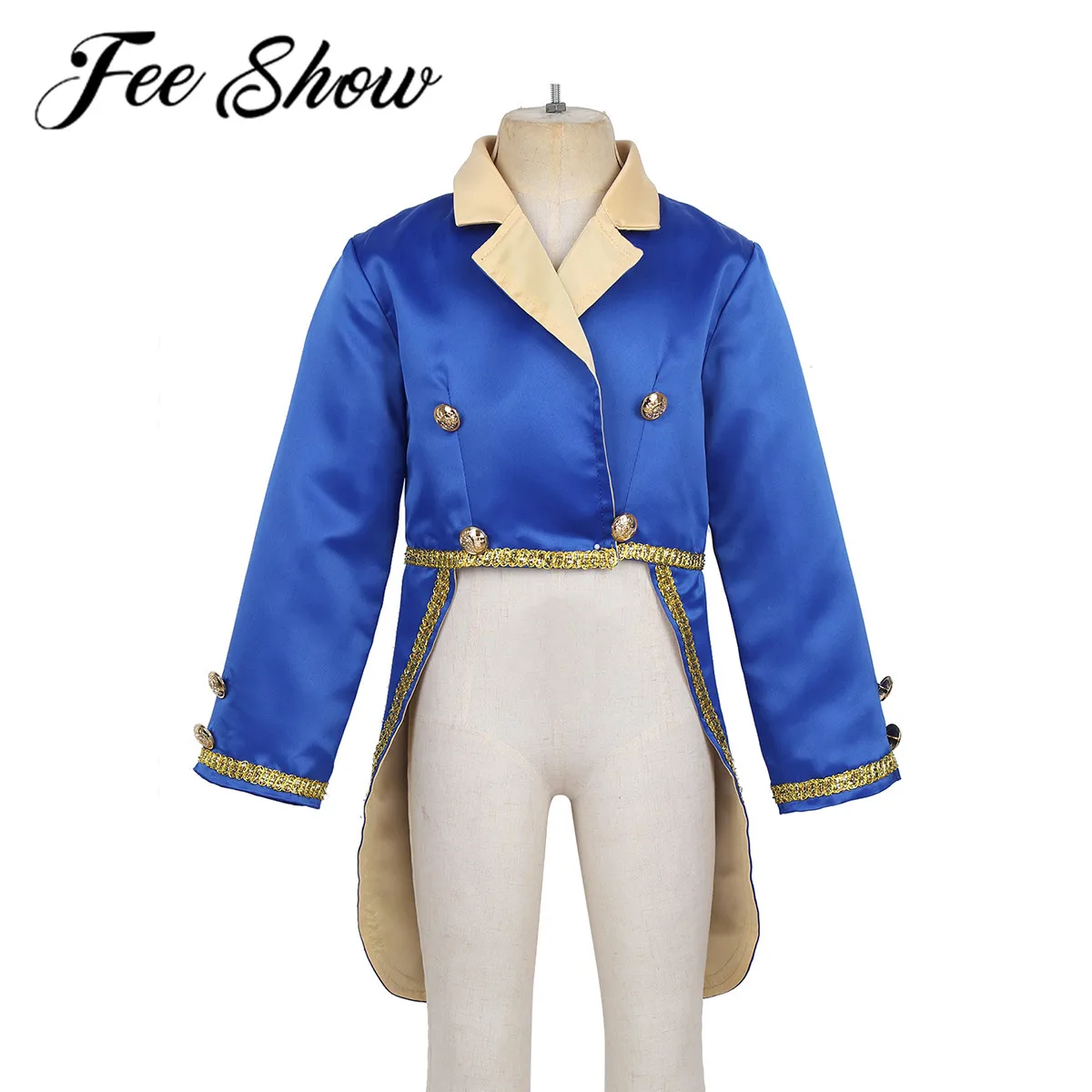 Prince Costume For Child Boys Children Kids Costumes Tailcoat Halloween Cosplay Clothes Fancy Dress Up Role-playing Games Outfit