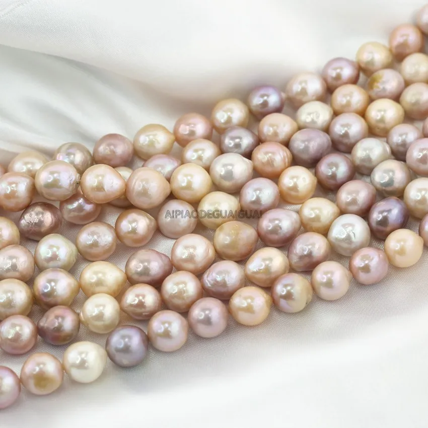 APDGG Genuine Natural Freshwater 12-13mm multicolor edison pearl strands loose beads women lady jewelry DIY