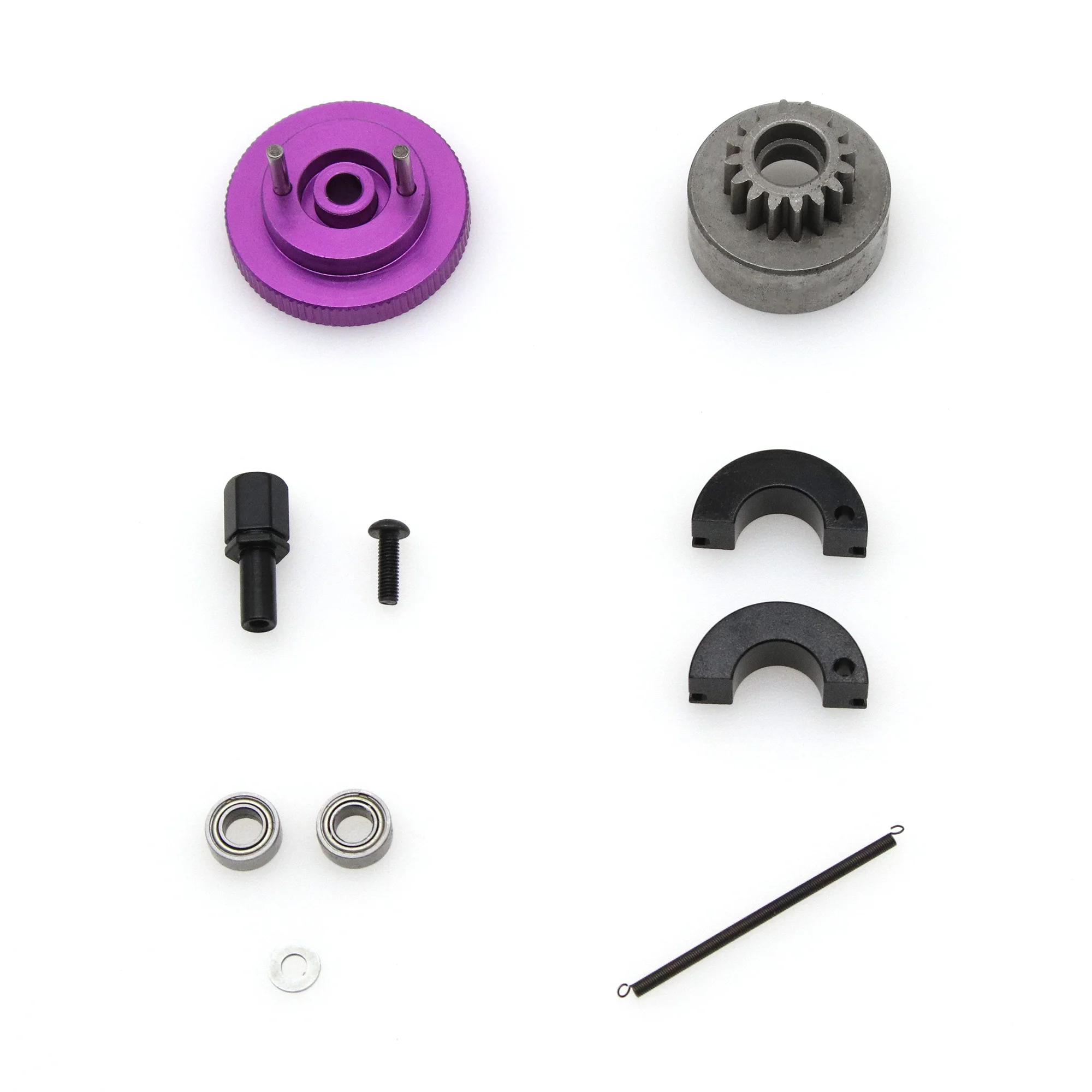 RC 14T / 16T-21T Gear Two Speed Clutch Set Bell Springs Flywheel Bearings Axle Engine Nut For 1/8 1/10 HSP RC Nitro Engine Car