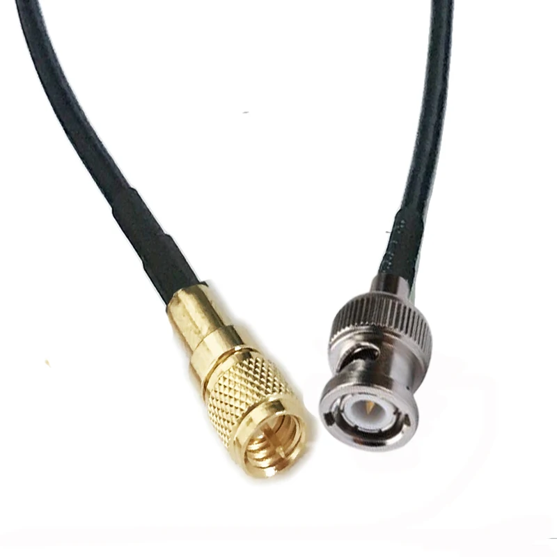 Microdot Compatible M5 Male to BNC Male 10-32 UNF Vibration Acceleration Sensor Test RG174 Cable 1/2/3/5/10M