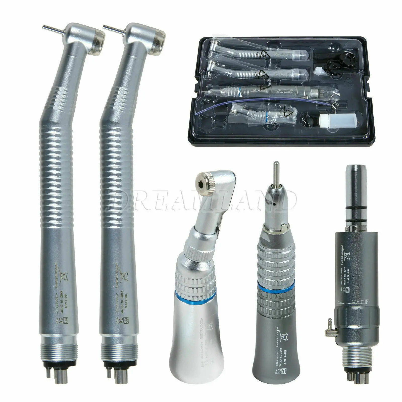 NSK Pana-Max Style Dental High Fast Slow Low Speed Contra Angle Straight Air Motor Handpiece Kit Turbine 4 Hole