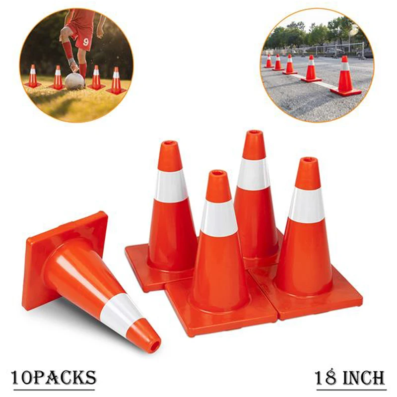 

10pcs Soccer Training Cones Outdoor Sports Football Training Disc Reflective Track Space Marker Inline Skating Cross Speed