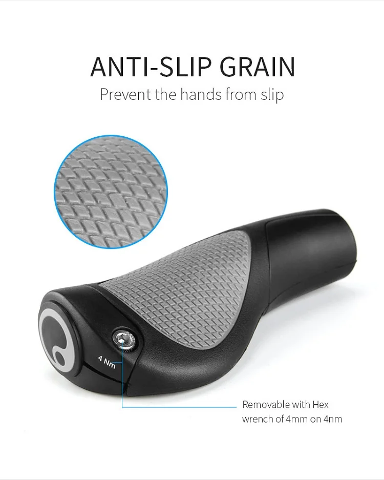 ERGON Ergonomics Bike Handlebar Grips GP1 GP3 GP5 Mountain Bike Extended Bar End Grip Lockable Bicycle Handle Mount Rubber Grips