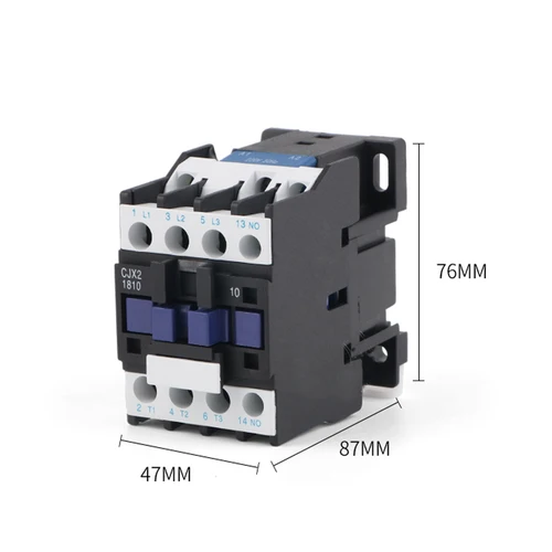 Imagen 2 del producto CJX2-1801 Contactor de CA LC1 18A Voltaje de bobina NC trifásico de 3 polos 380V 220V 110V 36V 24V 50/60Hz Montaje en carril Din 3P + 1NC