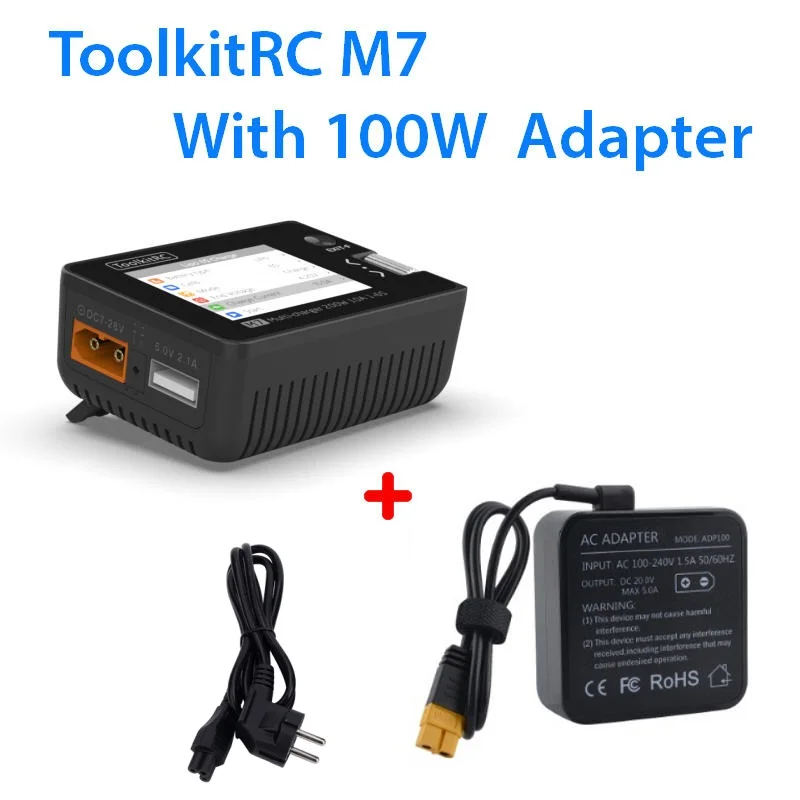 ToolkitRC M7 أداة اختبار المؤازرة 200 واط 10A r و 100 واط محول تيار مستمر الناتج 1-6s متعددة الوظائف شاحن ميزان ذكي ESC موتور Teste
