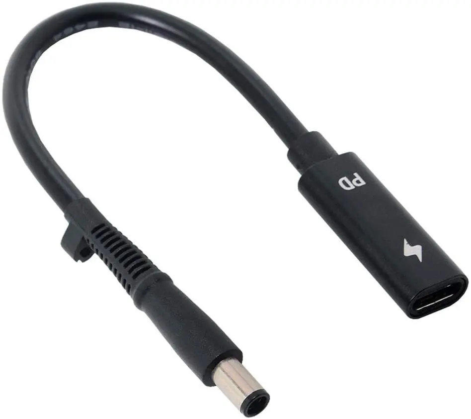 مصدر الطاقة المثالي لجهاز الكمبيوتر المحمول: كابل USB-C ذي منفذ DC بقوة PD متوافق مع 18-20 فولت