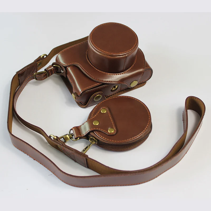 Портативный из искусственной кожи чехол камера сумка для Leica D-LUX typ109 Защитный чехол оболочка с нижней батареи открытие + маленькая сумка для хранения