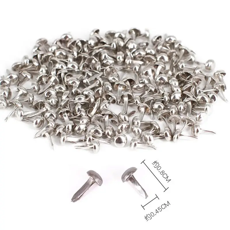 100 stks/zak Mix Patroon Ronde Metalen Brads DIY Scrapbooking Ambachten Accessoires Voor Home Decor Versiering Sluiting Levert