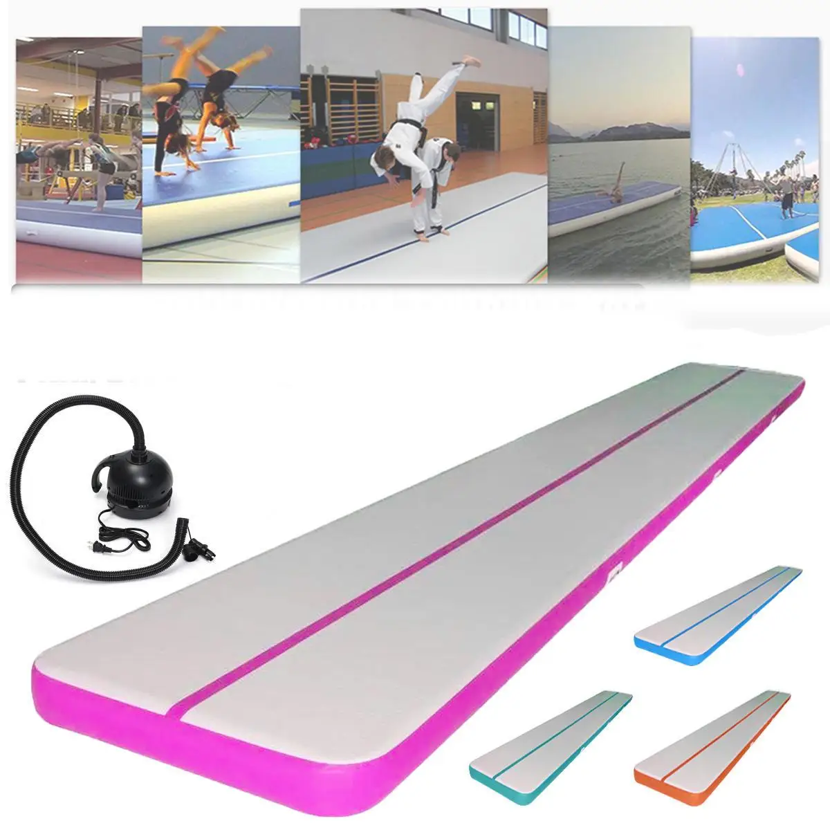 3*1*0,2 m Mini-Gymnastik matte aufblasbare Gymnastik Tumble Track Air Tumbling Air Board Trainings matte für Cheerleading