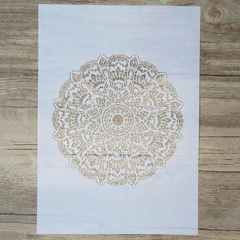 A4 Size DIY Craft Mandala Stencil For Wall Painting Scrapbooking Stamping Stamp Album Decorative Embossing Paper Card