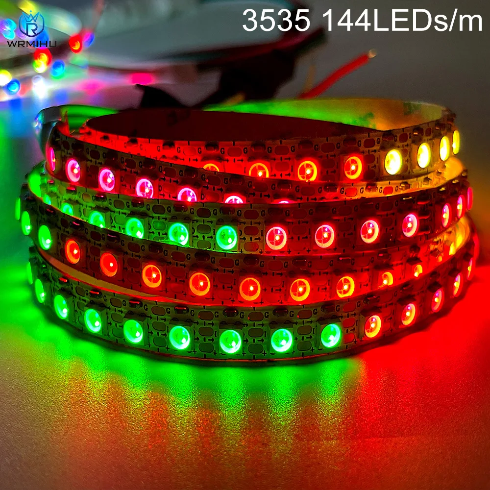 Imagem -06 - Luz de Tira Inteligente Led Pixel Estreito Dobrável Endereçável Individualmente Dc5v Ws2812b Sk6812 Pcb 3535 5050rgb mm mm mm