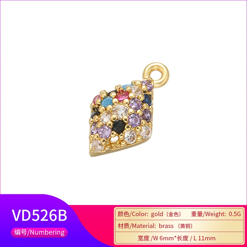 ZHUKOU 6x11mm Unique and compact crystal pendant for women necklace handmade DIY earrings jewelry accessories model 2 Pcs:VD526