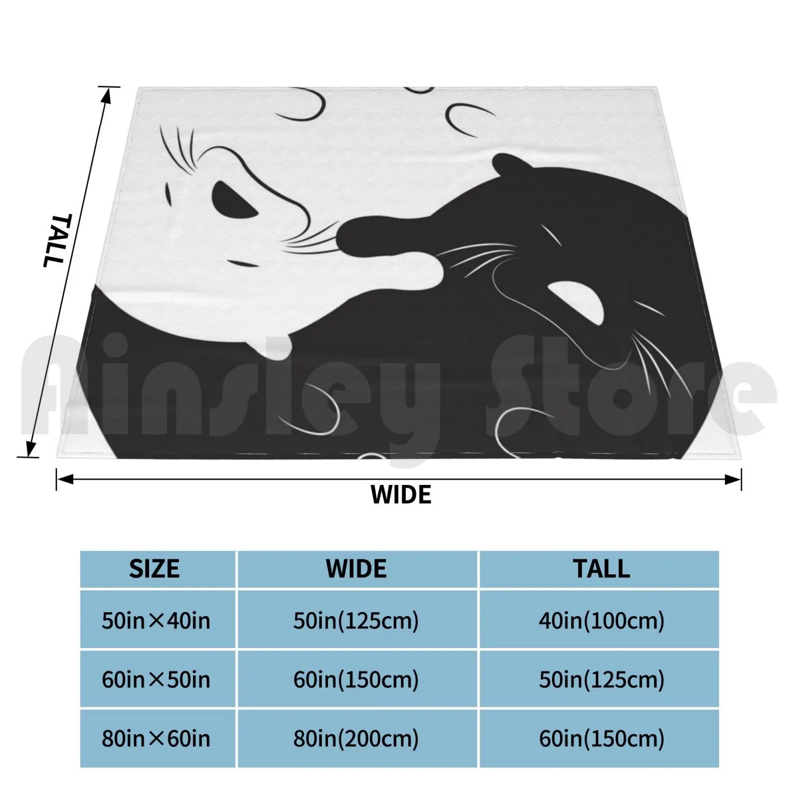 Balanced Otters Blanket Super Soft Warm Light Thin Yin Yang Black And White Otters Male Female Balance Good And Evil