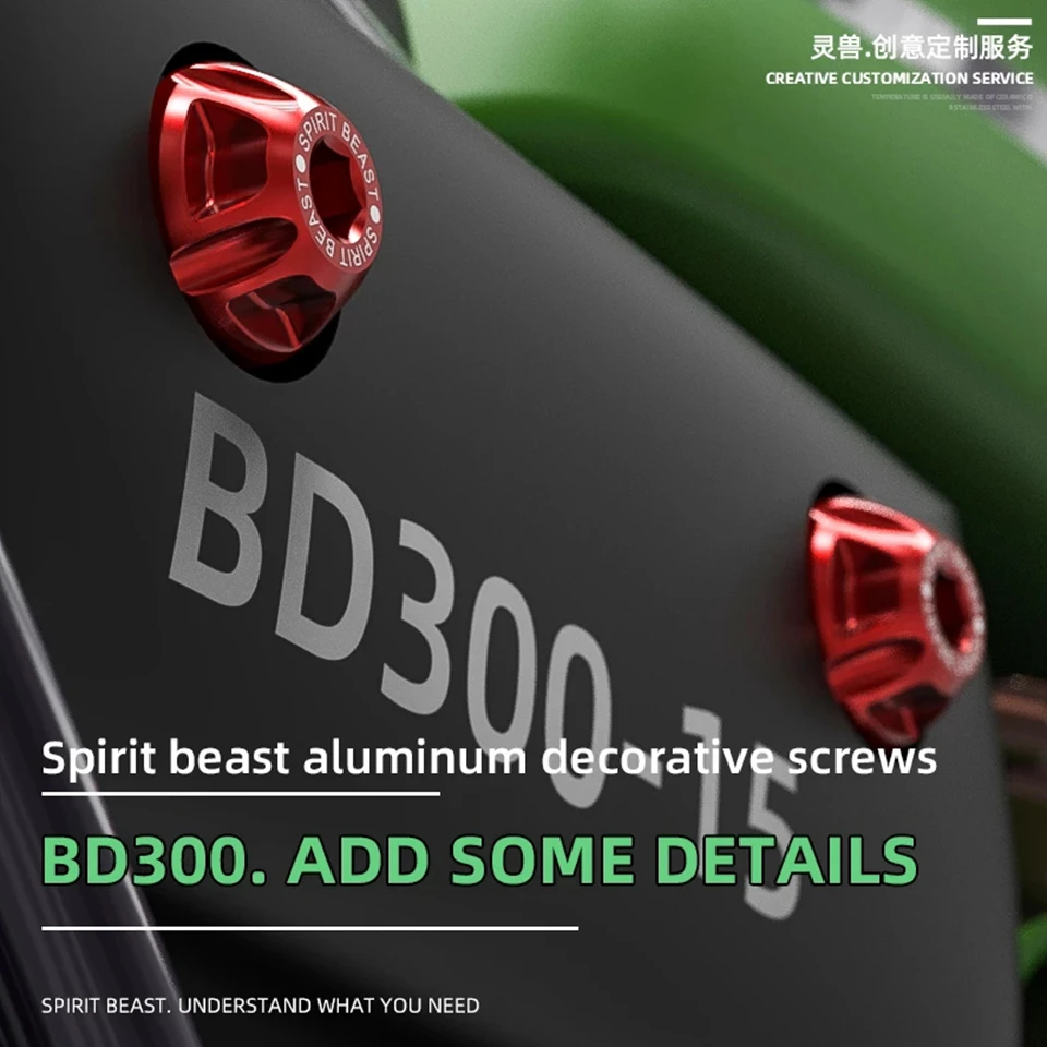 Spirit Beast Retro Motorcycle Body Screw fixed Nuts Screws decoration side cover screw Fastener Accessories For Benda BD300