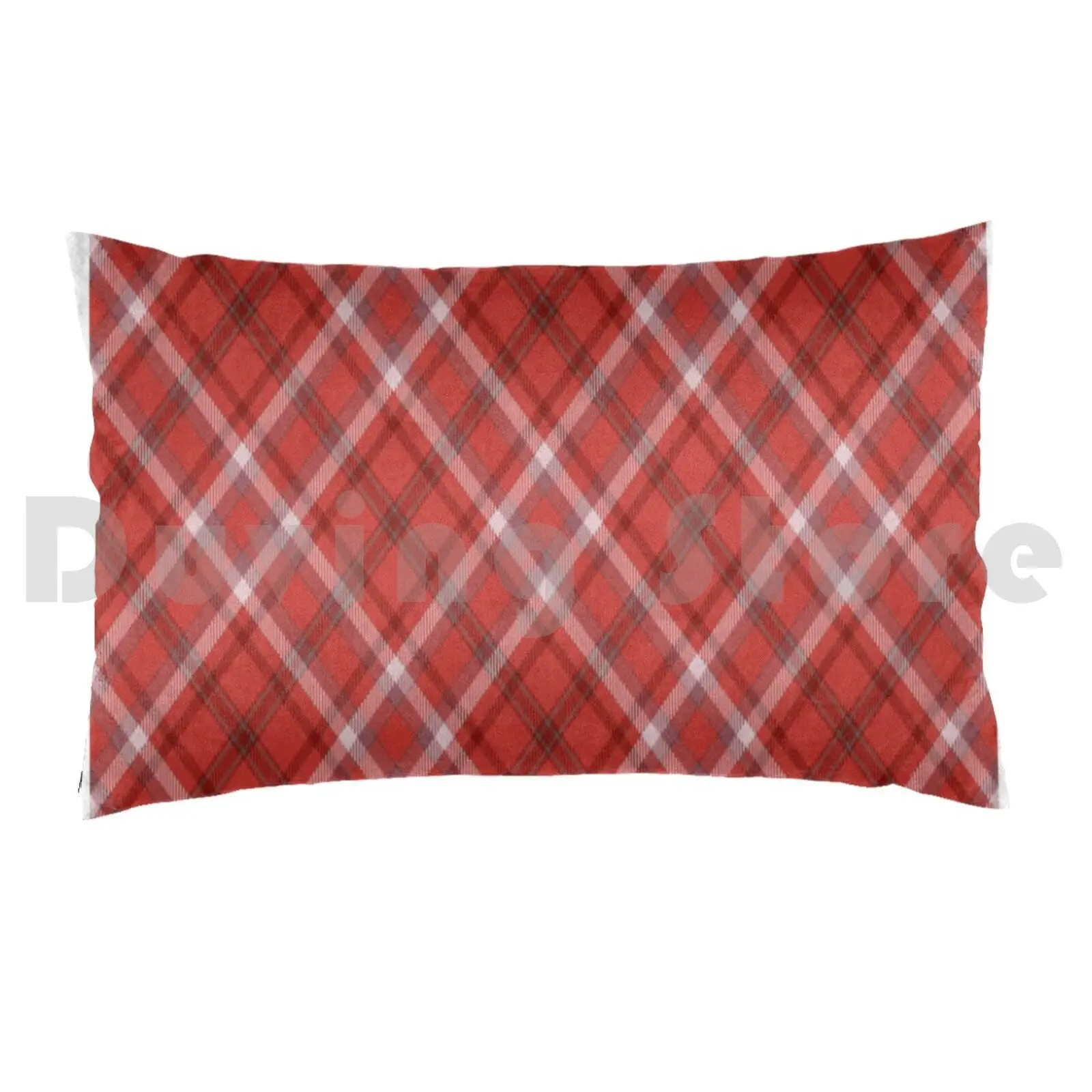 Tartan Pillow Case DIY 50*70 Tartan Scottish Outlander Black Scotland Clan Red Sassenach Scot Scots Cartoon Gti