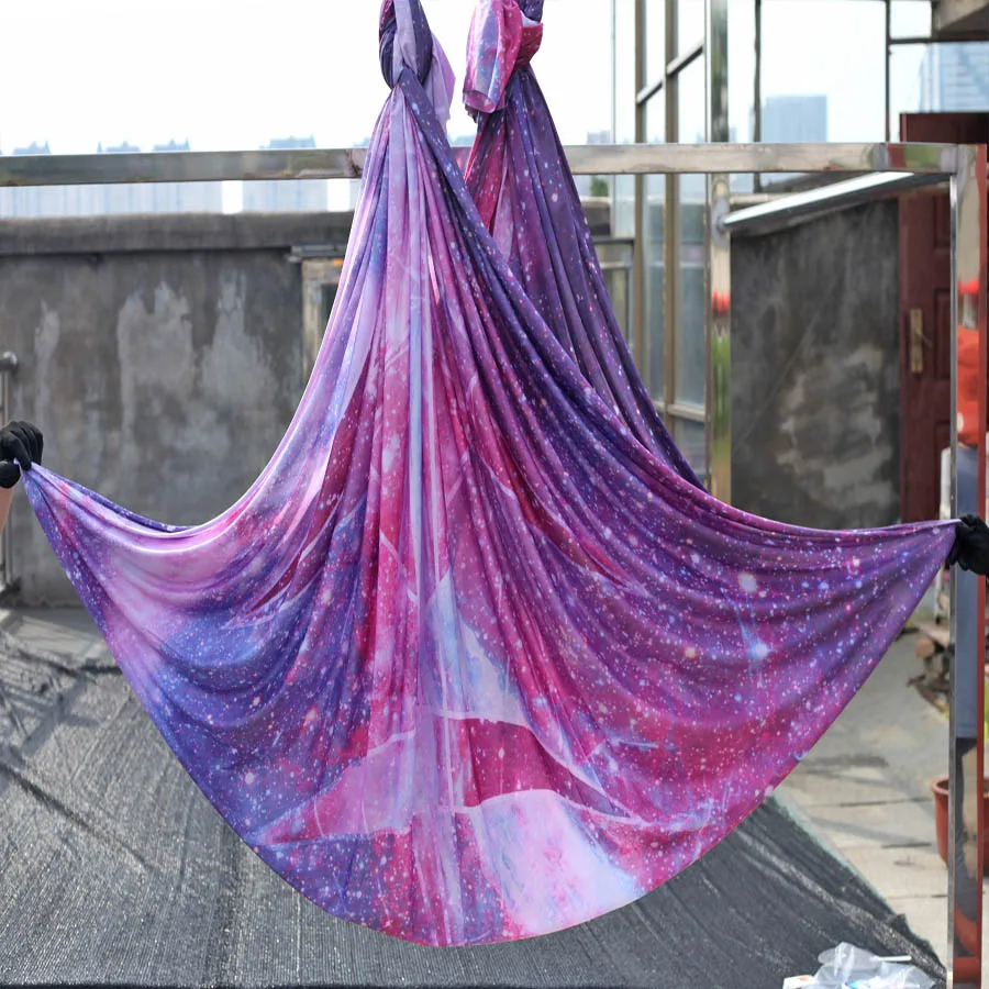 13 Meters Aerial Silks Yoga Hammock Fabric Ombre Anti Gravity Yoga Accessories Aerial Swing Traction Device Fitness