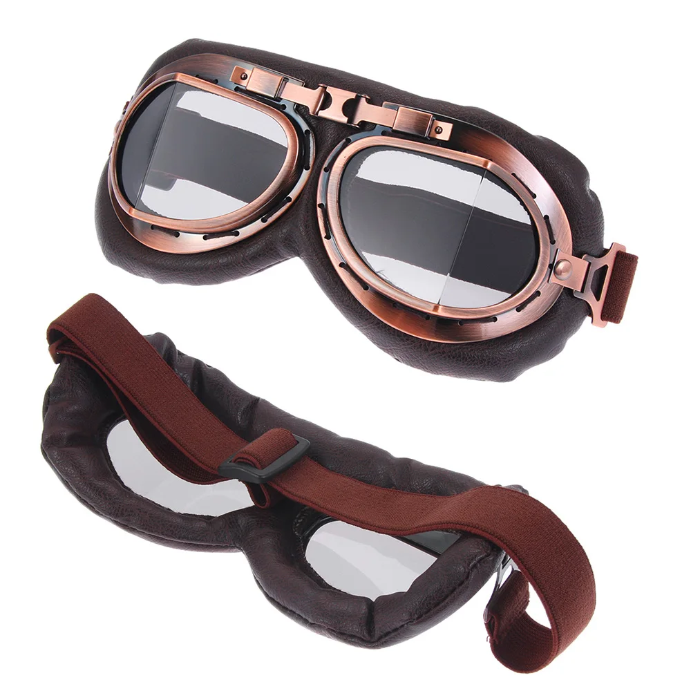 Gafas de piloto Retro Vintage, equipo de protección de Motor, Snowboard, motocicleta, Cruiser, Cafe, Scooter, equipo de protección ocular, 1 unidad