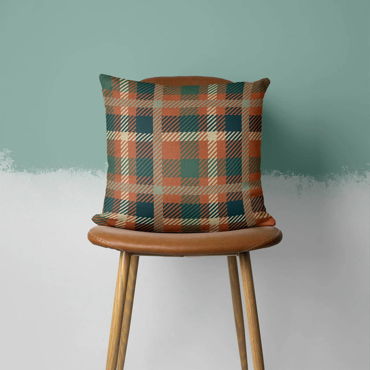 Popular Autumn And Winter Geometric Plaid Scottish Plaid Linen Cushion Cover Home Decoration Plaid Pillowcase Sofa Car Bedroom